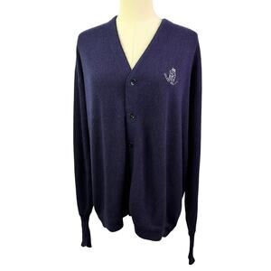 Pickering Cardigan Sweater Men XL Vintage Made In USA Blue Button Up